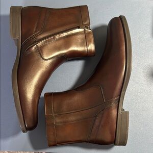 Florsheim Chestnut Leather Ankle Boots New US Size 11.5